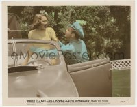 3r0049 HARD TO GET color-glos 8x10 still 1938 Olivia De Havilland upset when Dick Powell grabs her!