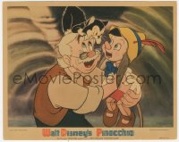 3r0467 PINOCCHIO 8x10 LC 1940 Disney classic cartoon, c/u w/ Gepetto & Figaro inside whale!