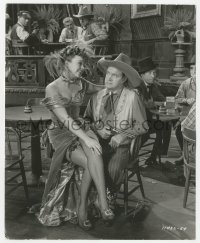 3r0448 PALEFACE 7.25x9 still 1948 sexy Iris Adrian as Pepper sitting on Bob Hope's lap in saloon!