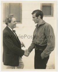 3r0543 SPOILERS candid 8x10 still 1930 Gary Cooper shaking hands with William Farnum by Earl Crowley