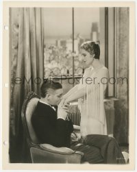 3r0550 STRANGE INTERLUDE 8x10.25 still 1932 seated Clark Gable kissing Norma Shearer's hand!