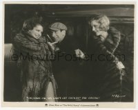 3r0620 WILD PARTY 7.75x9.75 still 1929 smiling Clara Bow in fur coat can't get cuckoo on cocoa!