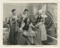 3r0627 WIZARD OF OZ 8x10.25 still 1939 Judy Garland & Toto getting made up to see The Wizard!