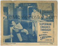 3r0996 ATOM MAN VS SUPERMAN chapter 9 LC 1950 Kirk Alyn in costume attacked, Superman Crashes Through!