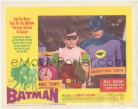 3r1006 BATMAN LC #6 1966 great close image of Adam West & Burt Ward in costume in Bat Cave!