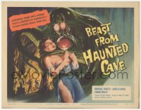 3r0671 BEAST FROM HAUNTED CAVE TC 1959 Roger Corman, best art of monster with sexy uncensored victim!