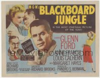 3r0683 BLACKBOARD JUNGLE TC 1955 teacher Glenn Ford, Margaret Hayes, Anne Francis, classic!