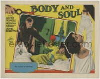 3r1024 BODY & SOUL LC 1927 crazy doctor Lionel Barrymore brands wife Aileen Pringle w/iron, rare!