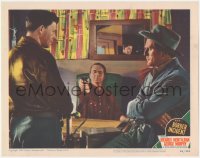 3r1026 BORDER INCIDENT LC #6 1949 Ricardo Montalban at desk pointing gun at George Murphy!