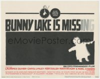 3r0695 BUNNY LAKE IS MISSING TC 1965 directed by Otto Preminger, cool Saul Bass title art!
