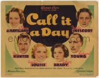 3r0698 CALL IT A DAY TC 1937 Olivia de Havilland, Ian Hunter, Anita Louise, Brady, Young, Inescort