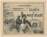 3r0747 FANGS OF WOLFHEART TC 1925 Big Boy Williams, his German Shepherd & Kathleen Collins, rare!