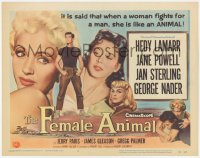 3r0750 FEMALE ANIMAL TC 1958 sexy Hedy Lamarr & Jane Powell, Jan Sterling, George Nader!