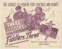 3r0751 FIDDLERS THREE TC 1948 The Three Stooges with Shemp go fiddlin' for chuckles & roars, rare!
