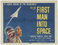 3r0756 FIRST MAN INTO SPACE TC 1959 most dangerous & daring mission of all time, cool astronaut art!