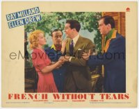 3r1137 FRENCH WITHOUT TEARS LC 1940 young Ray Milland stopped from holding Ellen Drew's hands!