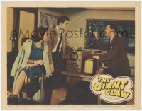 3r1149 GIANT CLAW LC #8 1957 scientist Edgar Barrier explains chemistry to Jeff Morrow & Mara Corday!