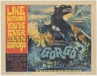 3r0772 GORGO TC 1961 great artwork of giant monster terrorizing London by Joseph Smith!