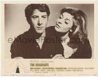 3r1158 GRADUATE Embassy pre-awards LC #4 1968 sexy Anne Bancroft looks at perplexed Dustin Hoffman!