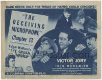 3r0776 GREEN ARCHER chapter 13 TC 1940 from Edgar Wallace story, Victor Jory, Deceiving Microphone!