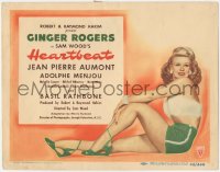 3r0787 HEARTBEAT TC 1946 great full length image of super sexy Ginger Rogers showing her legs!