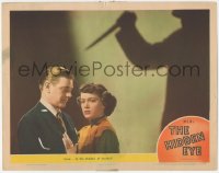 3r1175 HIDDEN EYE LC #7 1945 cool image of Paul Langton & Frances Rafferty in the shadow of murder!