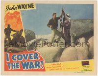 3r1195 I COVER THE WAR LC #8 R1948 great image of John Wayne wrestling gun away from Arab guy!