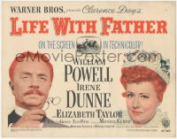 3r0823 LIFE WITH FATHER TC 1947 art of William Powell & Irene Dunne, directed by Michael Curtiz!