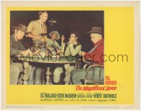 3r1243 MAGNIFICENT SEVEN LC #8 1960 best candid shot of Steve McQueen & top stars playing poker!