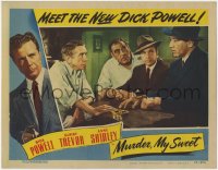 3r1273 MURDER, MY SWEET LC 1944 Dick Powell & others stare at Mike Mazurki as Moose Malloy at bar!