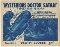 3r0855 MYSTERIOUS DOCTOR SATAN chapter 11 TC 1940 Republic serial with masked hero vs. funky robot!