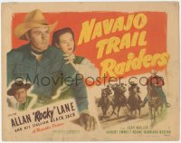 3r0858 NAVAJO TRAIL RAIDERS TC 1949 cowboy Allan Rocky Lane & his stallion Black Jack!