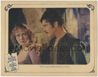 3r1283 NIGHT OF LOVE LC 1927 great c/u of handsome Ronald Colman glaring at gypsy bride Vilma Banky!