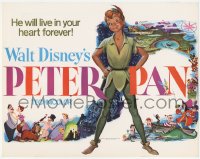 3r0872 PETER PAN TC R1976 Walt Disney animated cartoon fantasy classic, great montage art!