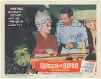 3r1320 QUEEN OF BLOOD LC #1 1966 Basil Rathbone, c/u of Florence Marly as monster & Dennis Hopper!