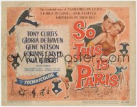 3r0918 SO THIS IS PARIS TC 1954 sailor Tony Curtis is on leave and in love with Gloria DeHaven!