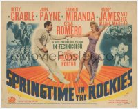 3r0923 SPRINGTIME IN THE ROCKIES TC 1942 Betty Grable, Cesar Romero, Carmen Miranda, Harry James!