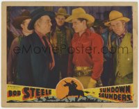 3r1405 SUNDOWN SAUNDERS LC 1935 close up of cowboy Bob Steele confronting angry old man!