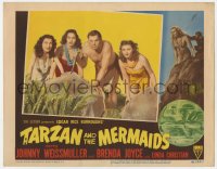 3r1414 TARZAN & THE MERMAIDS LC 1948 Johnny Weissmuller with knife, Linda Christian & sexy girls!