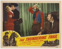 3r1440 THUNDERING TRAIL LC #3 1951 St. John is surprised to see Lash La Rue kissing Sally Anglim!