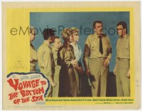 3r1470 VOYAGE TO THE BOTTOM OF THE SEA LC #6 1961 Walter Pidgeon talks to Peter Lorre & top cast!