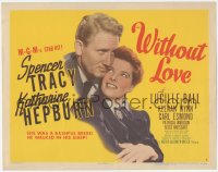 3r0971 WITHOUT LOVE TC 1945 great romantic close up of Spencer Tracy & Katharine Hepburn!