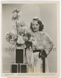 3r0119 BETTE DAVIS 8x10.25 still 1937 in printed chiffon gown while making That Certain Woman!