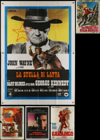 3s0454 LOT OF 7 FOLDED ITALIAN TWO-PANELS 1960s-1980s great images from a variety of movies!