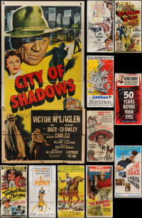 3s0103 LOT OF 12 FOLDED THREE-SHEETS 1940s-1960s great images from a variety of different movies!