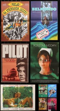 3s0607 LOT OF 13 FORMERLY FOLDED 12X17 CZECH POSTERS 1960s-1980s images from a variety of movies!