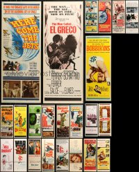 3s0644 LOT OF 23 MOSTLY UNFOLDED INSERTS 1950s-1970s great images from a variety of movies!