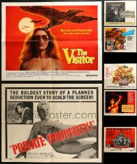 3s0706 LOT OF 7 FORMERLY FOLDED HALF-SHEETS 1960s-1970s great images from a variety of movies!