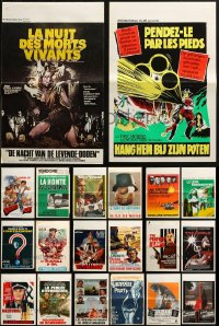 3s0613 LOT OF 20 FORMERLY FOLDED BELGIAN POSTERS 1960s-1980s a variety of cool movie images!