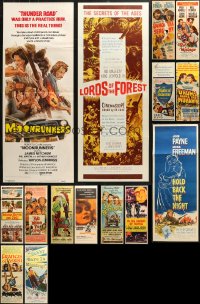 3s0654 LOT OF 15 FORMERLY FOLDED INSERTS 1940s-1970s great images from a variety of movies!